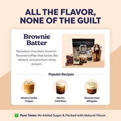 Javvy Protein Iced Coffee Brownie Batter Whey Protein 20 Servings 13.4oz