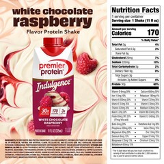 Premier Protein Indulgence Protein Shake, White Chocolate Raspberry, 12 Ct