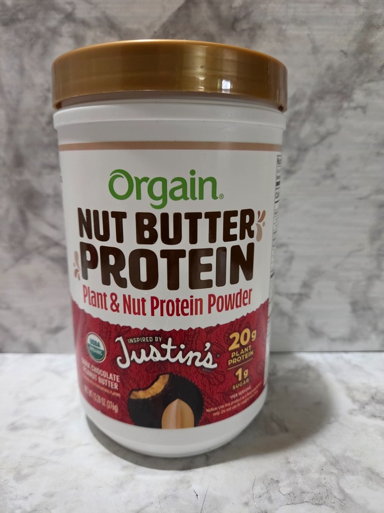 Orgain Nut Butter Protein Justin’s Dark Chocolate Peanut Butter 13.28 OZ 2/2027