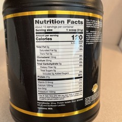 California Gold Nutrition Whey Protein Isolate Unflavored 1 Pd Sealed Ex 10/27