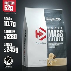 Dymatize Super Mass Gainer High Protein Powder, Gourmet Vanilla, 12 lb