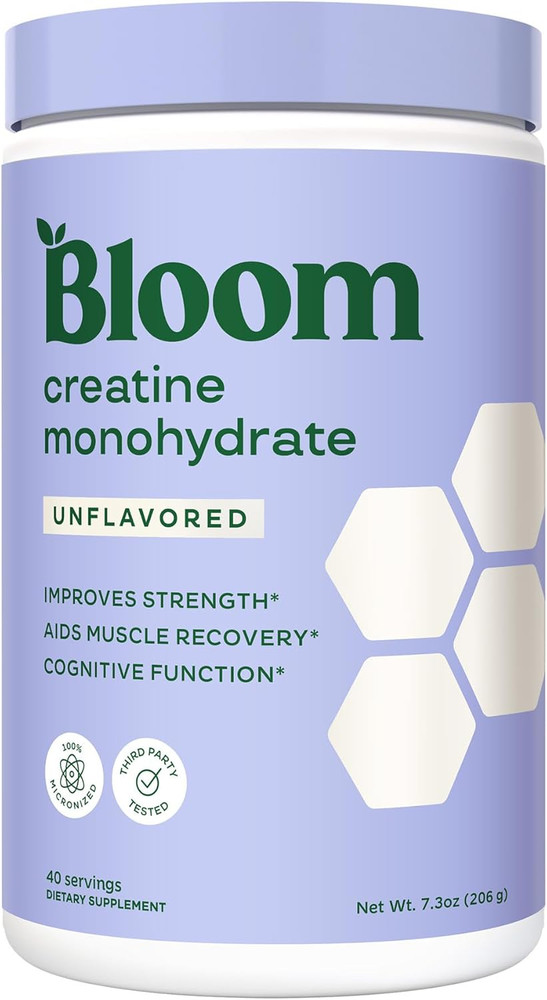 Bloom Nutrition Creatine Monohydrate Powder, 5G Micronized Creatine per Serving,