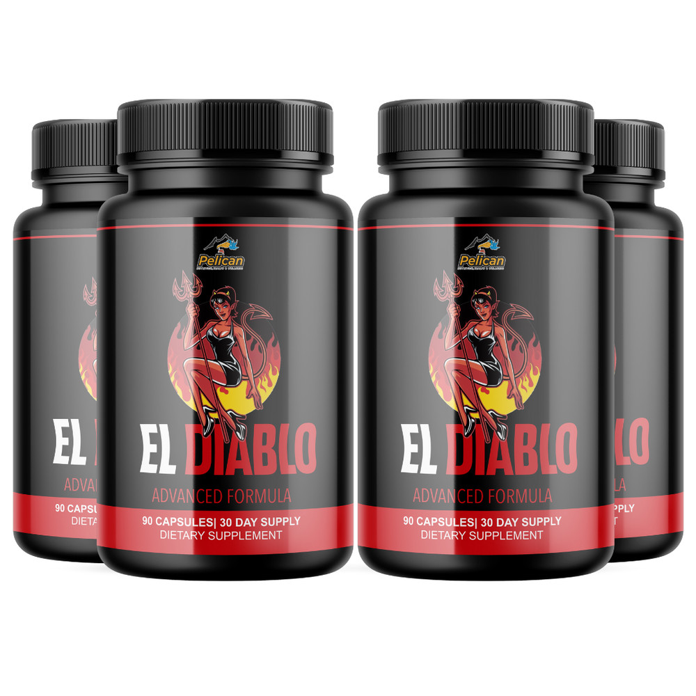 El Diablo- Bodybuilding & Men’s Health Support- 4 Bottles- 360 Capsules