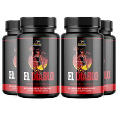El Diablo- Bodybuilding & Men’s Health Support- 4 Bottles- 360 Capsules