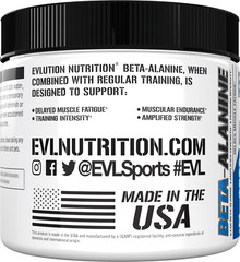 Evlution Nutrition Beta-Alanine – Supports Muscle Endurance – 125 Servings