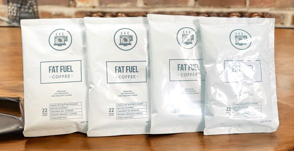 FAT FUEL COFFEE POWDER SINGLE SERVING 35G~LOT OF 4~NEW