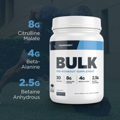 Transparent Labs Bulk Pre Workout 30 Servings Performance Enhancer
