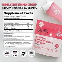 OLD SCHOOL LABS – CREATINE MONOHYDRATE + COLLAGEN STICK PACKS 30CT – FOR WOMEN