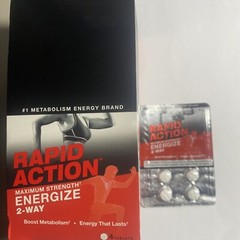 Rapid Action 2 Way Energy Boost Metabolism 10 Packs 40 Pills FREE SHIP