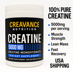 Creatine Monohydrate 500g | 5g Per Serving | Micronized Creavance Nutrition