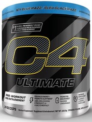 C4 Ultimate Pre-Workout 4-Pack Strawberry Watermelon Icy Blue 96 Scoops