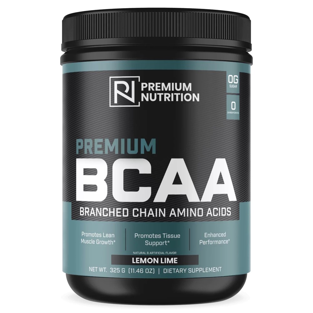 Premium BCAA Energy Supplement 0G Sugar, 0 Carbs (Lemon Lime)