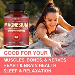 Magnesium Complex 600mg, 30 To 120 Capsules – Gluten Free and Non-GMO