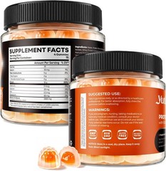 Yutiny Whey Protein Gummies 10g Protein BCAA 2:1:1 – Sugar Free Orange 120 Count