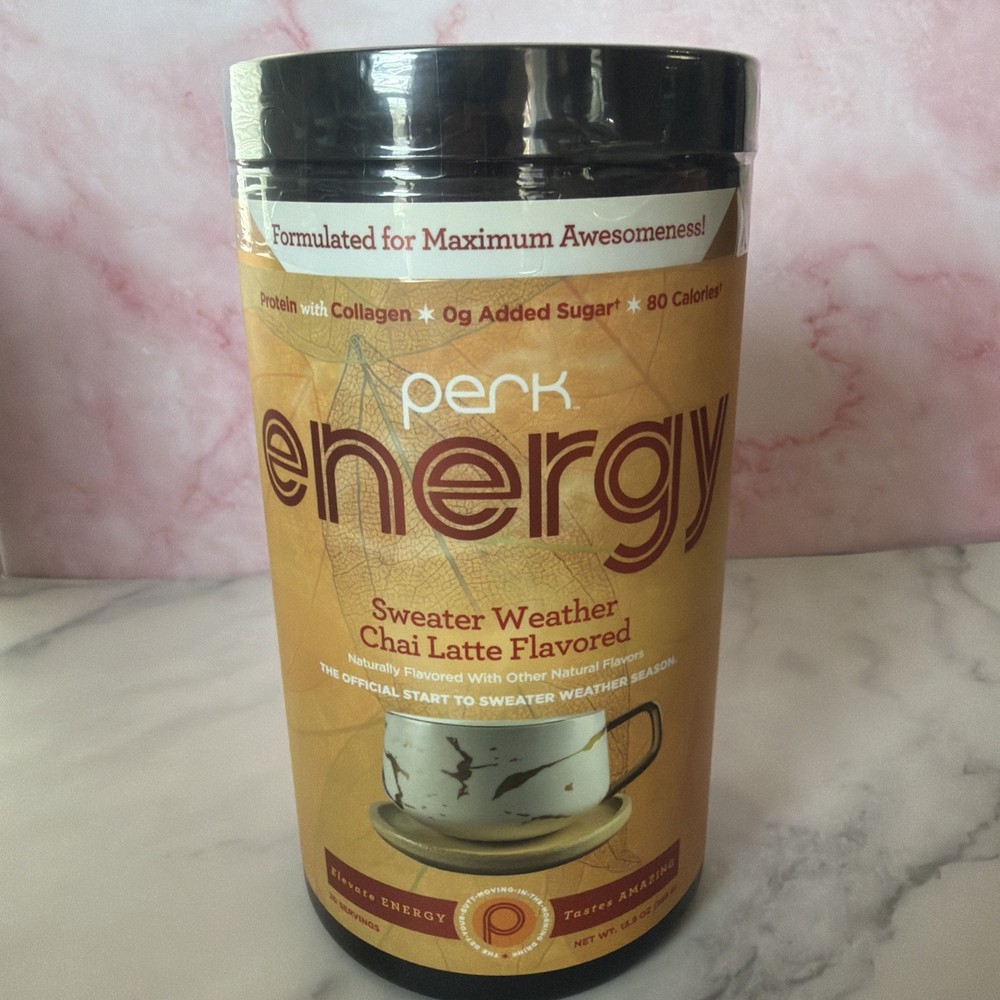Perk Energy Original Chai Latte Flavored Drink Powder (20 Servings)