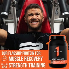 Rule 1 Proteins R1 Protein Whey Isolate, Chocolate Fudge, 1 Pound (Pack of 1)