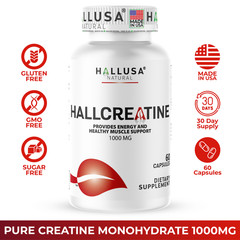 CREATINE Monohydrate – Muscle Growth – Strength, Performance & Recovery – 60 Cap