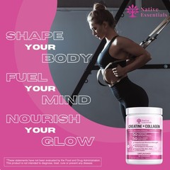 Native Essentials Creatine for Women + Collagen 13.8 Ounce (Pack of 1)