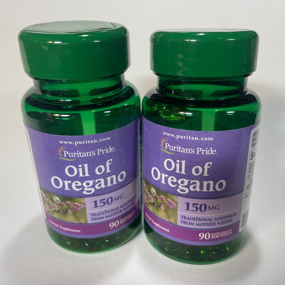 2 Pack of Puritan’s Pride Oil of Oregano 150 mg-90 Softgels (Exp: 09/27)