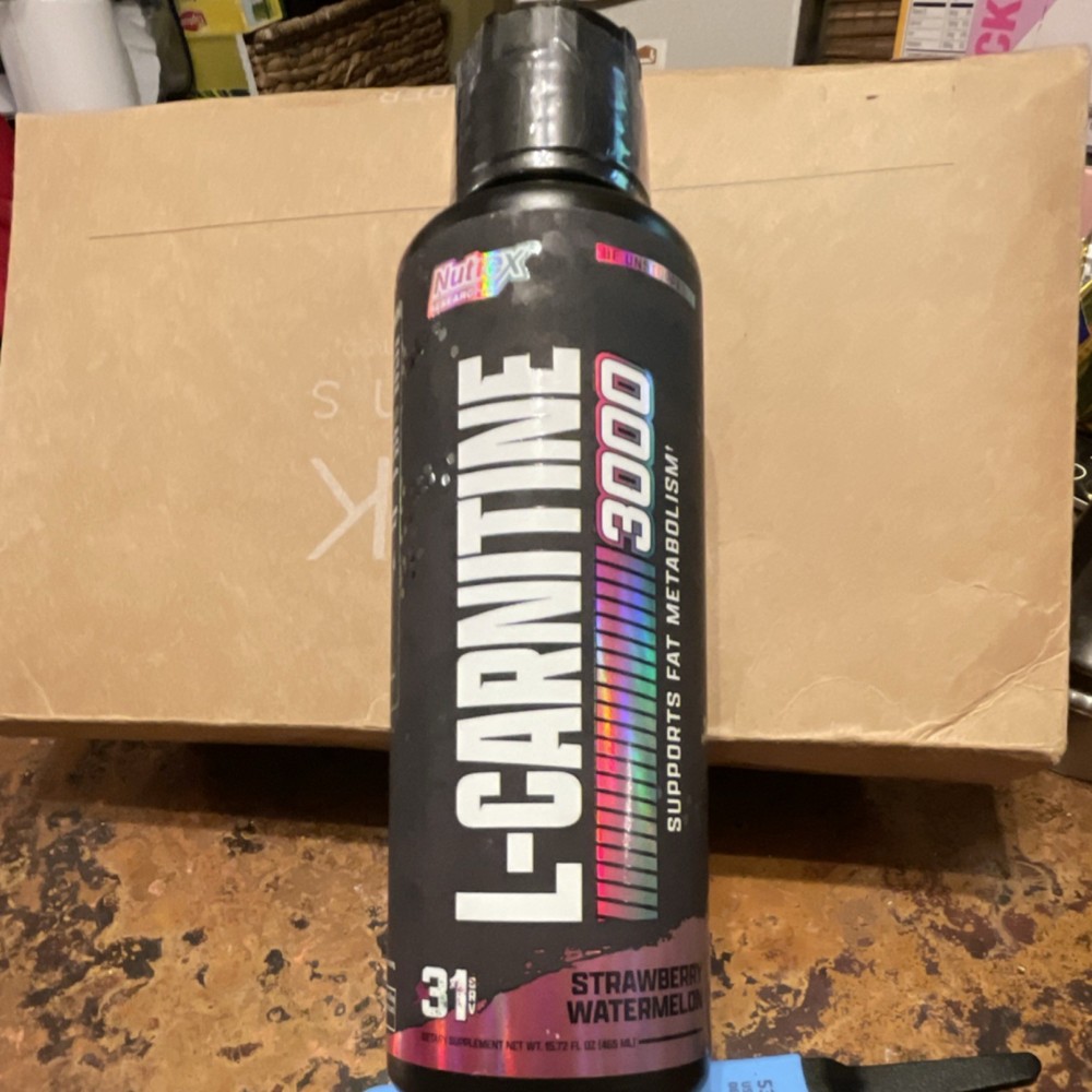 Nutrex L-Carnitine 3000mg Liquid Strawberry Watermelon 31 Servings 16 fl oz