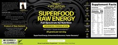 Raw Superfoods Natural Energy, Green Power, Vegan Hemp Muscle Health Aid FREZZOR