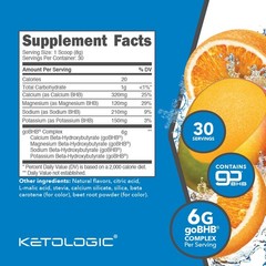 KetoLogic Keto BHB (Orange Mango Flavor) 30 Servings