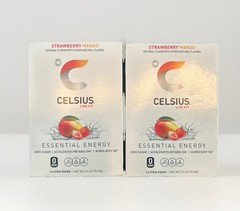 (2-pack) Celsius Live Fit Strawberry Mango Energy Drink Mix 14 Ct New