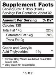 XCT MCT Oil Made with C10 and C8 MCT Oil, Flavorless, 14g MCTs, 16 Fl Oz