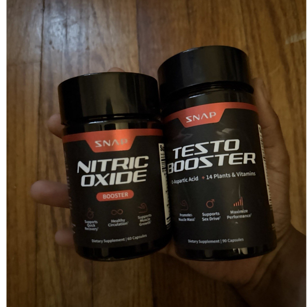 SNAP Nitric Oxide & Testo Booster Capsules D-Aspartic Acid 120ct