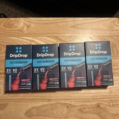Lot of 4 (8) count boxes DripDrop Fast Hydration Electrolytes Juicy Variety