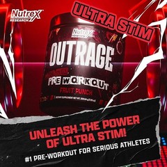 Nutrex Outrage Ultra Stim Pre Workout Powder 30 Servings Various Flavors