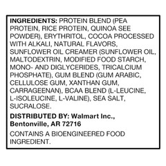 4 Pack Equate Plant-Based Protein Powder Supplement, Rich Chocolate, 14.1 oz Pk