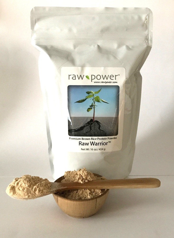 Raw Warrior Brown Rice Protein Powder (16 oz) premium, raw, organic