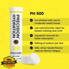 Precision Hydration Electrolyte Tablets, Yellow Tube, 500mg/L