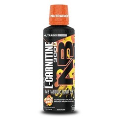 NutraBio – L-Carnitine Liquid Shots – 3000mg, 16 Fl Oz (Pack of 1), Peach