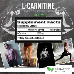 DR. MARTIN’S NUTRITION Extra Strength L-Carnitine – 200 200 Count (Pack of 1)
