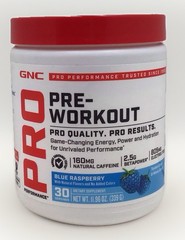 GNC PRO PRE-WORKOUT BLUE RASPBERRY 30 SERVINGS EXP 01/2027