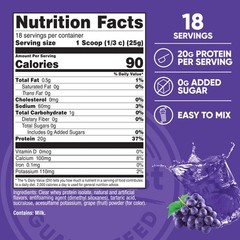 Nutricost Clear Whey Protein Isolate Powder (Concord Grape) 1 LB -20g of Protein