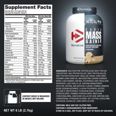 Dymatize Super Mass Gainer Protein Powder, Gourmet Vanilla, 52g Protein, 1g