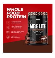 REDCON1 MRE Lite Whole Food Protein Powder, Chocolate, Whey & Lactose Free Meal