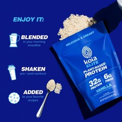 Koia Plant Based Protein Elite Powder, Vanilla, 32g Protein, 4g Sugar, 6g Prebio