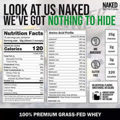 Whey 5LB 100% Grass Fed Unflavored Whey Protein Powder – Only 1 Ingredient, NSF