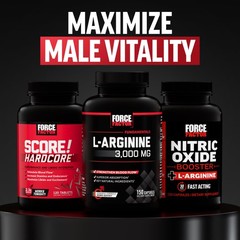 Force Factor Test X180 Legend Testosterone 120 Count (Pack of 1), Black