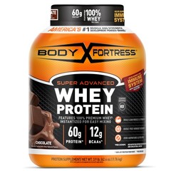 Body Fortress Super Advanced Whey Protein Powder, Chocolate, Immune Support 1…