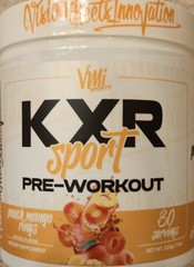 VMI Sports KXR SPORT Preworkout 8oz Size (30 Serv) Peach 🍑 Rings BEST BY 11/26