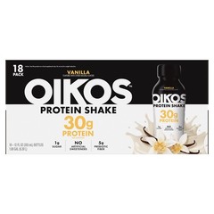 Oikos Vanilla Protein Shake – 30g Protein, 1g Sugar, 18-Pack