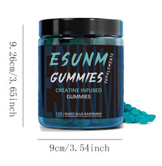 ESUNM Creatine Monohydrate Gummies,Sweet Raspberry,150 Servings