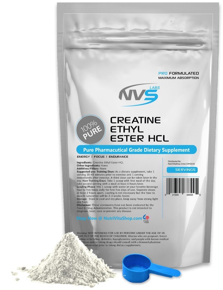 2X 250g (500g 1.1lb) CREATINE ETHYL ESTER HCL POWDER KOSHER -BUILD MUSCLE- CEE