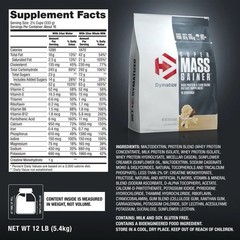 Dymatize Super Mass Gainer High Protein Powder, Gourmet Vanilla, 12 lb
