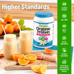 Orgain Organic Vegan 21g Protein Powder Vanilla Bean 2.02lb